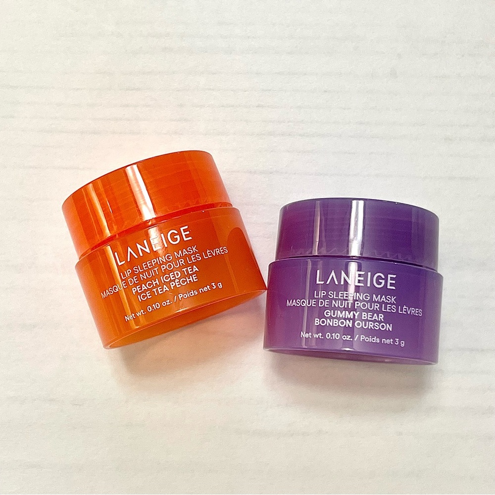 Laneige Lip Sleeping Mask Peach Iced Tea & Gummy Bear - Deluxe Mini Size